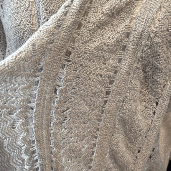 Frenchi Light Gray Knit Fringe Scarf Wrap - Picture 5 of 6